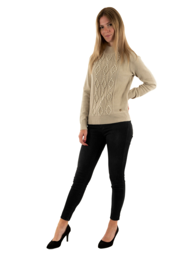 Pull hiver yes zee m071 ib00 0245 sabbia