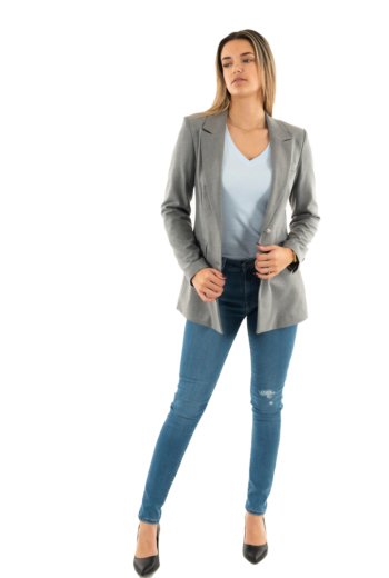 Blousons et vestes guess jeans doris single cgyh cloudy grey heather