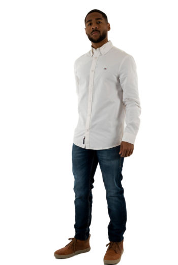 Chemise tommy jeans reg oxford ybl ecru