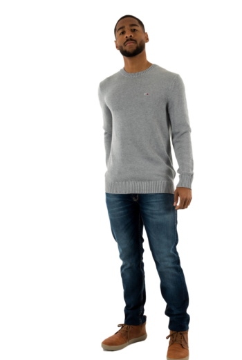 Pull leger tommy jeans slim essntls p6n grey htr