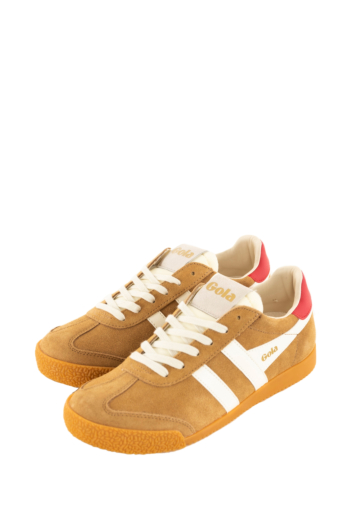 Baskets basses gola elan tw caramel/off white/deep red