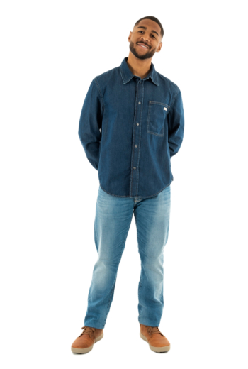 Chemise calvin klein jeans regular denim shirt 1ap denim rinse