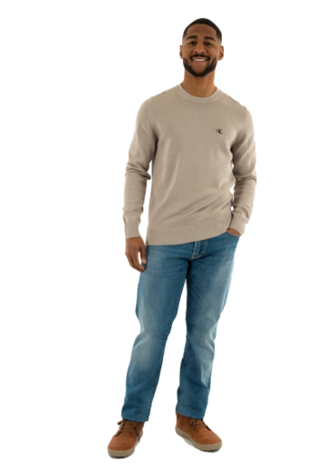 Pull leger calvin klein jeans modern crew neck pan atmosphere