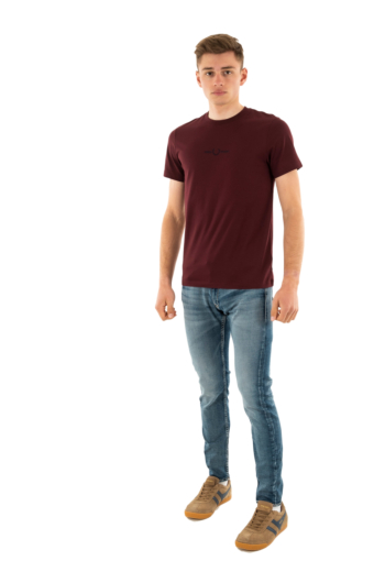 Tee shirt fred perry embroidered k22 oxblood