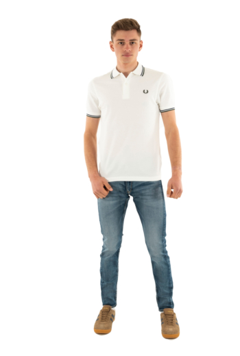 Polos fred perry mm3600 y23 swhit/tnsbl/crtg