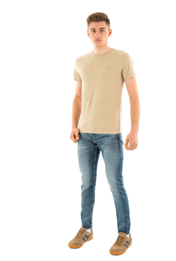 Tee shirt superdry m1011245a 9xe tan brown fleck marl