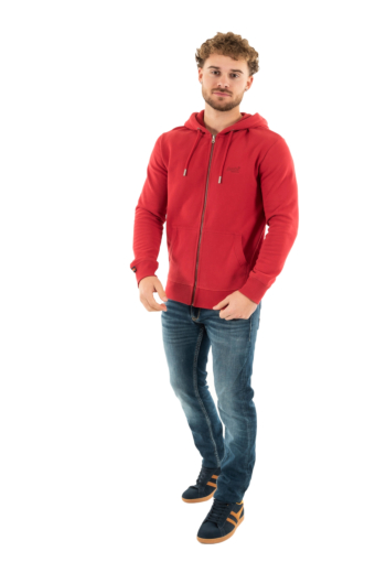 Sweat superdry essential logo zip e9b prep red