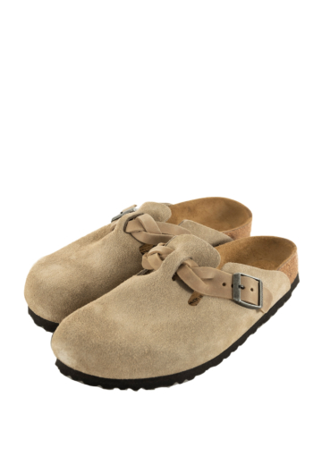 Sandales - nu-pieds birkenstock boston braided narrow 00027 -  taupe