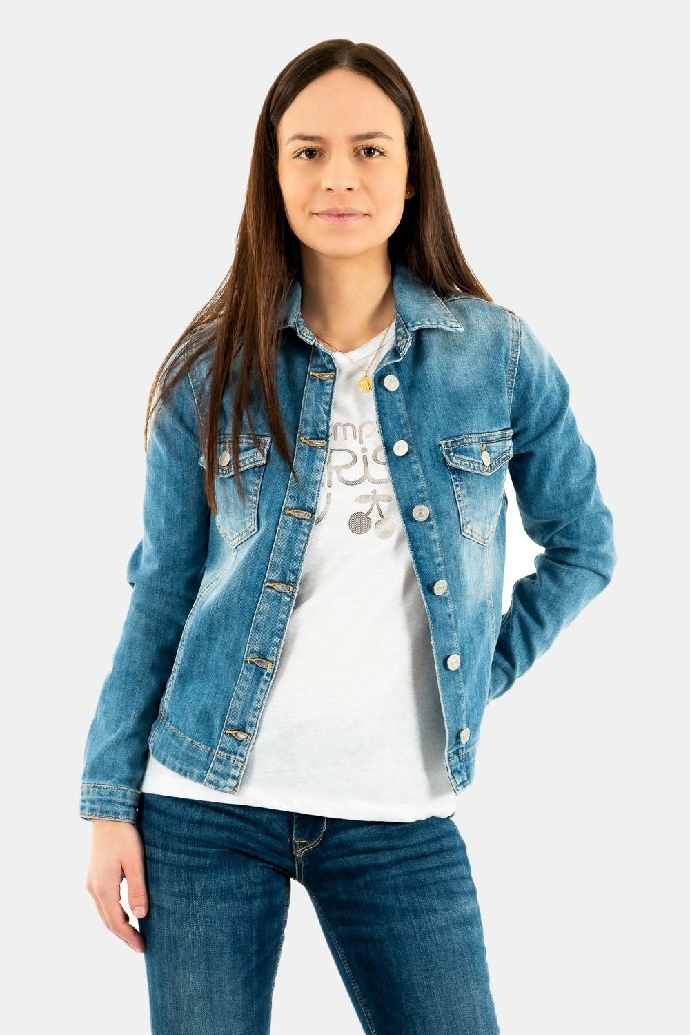 Veste jean le temps des online cerises